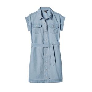 Calvin Klein Girls Light Blue Denim Dress